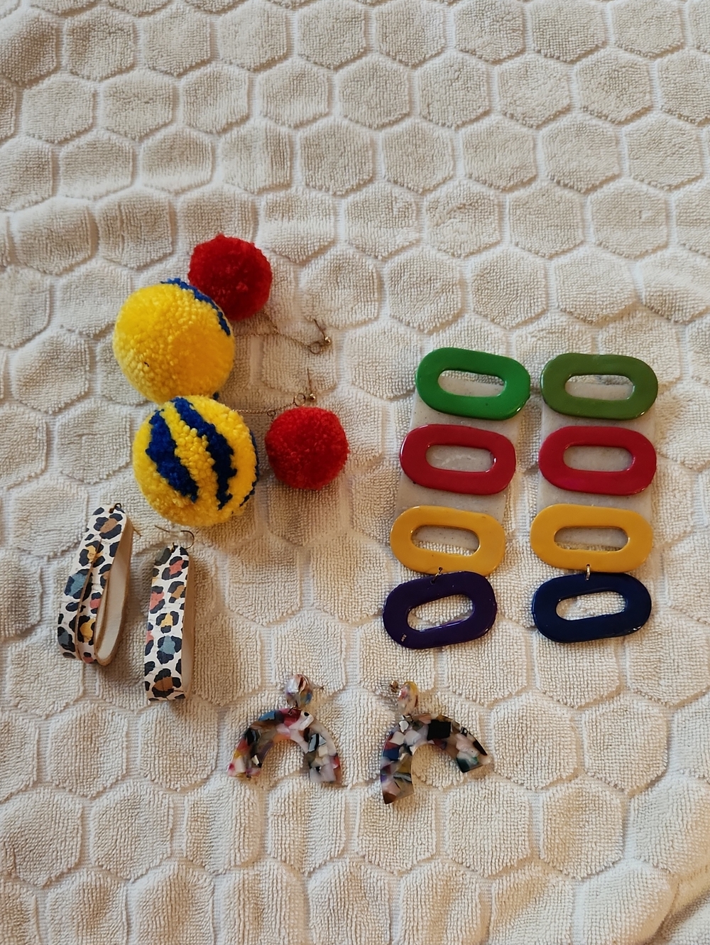 Colorful Maximalism Statement Earrings Set - Multicolor Styles